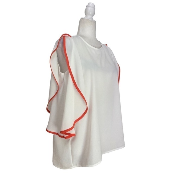 Enhle’ Milano Contrast Trim Detail Sleeveless Tunic Blouse - Picture 2 of 8